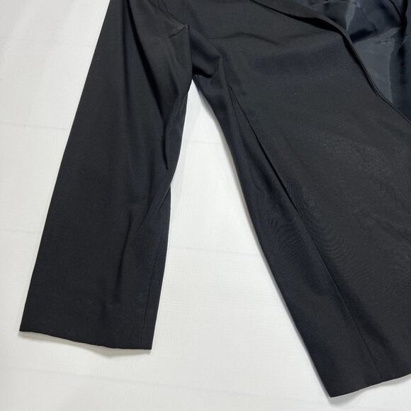 Eileen Fisher Open Front Wool Blazer Jacket SIZE M Black Italian Fabric - Picture 13 of 13